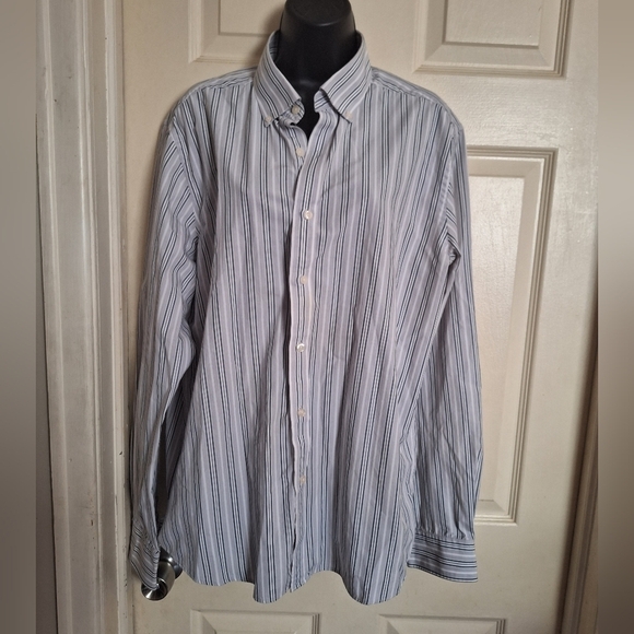 Chaps men's striped button-down shirt size 36/37 - Picture 1 of 5
